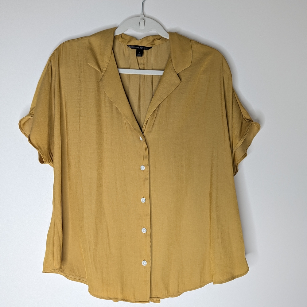 Banana Republic | Mustard Button-Down Shirt | Woman's | Size S | Blouse